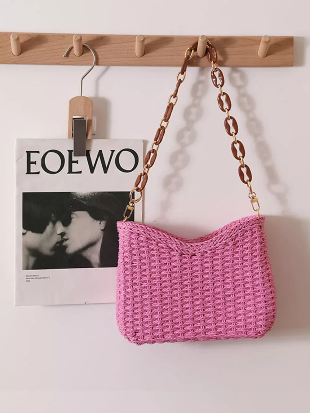 Woven Straw Shoulder Bag, image 11
