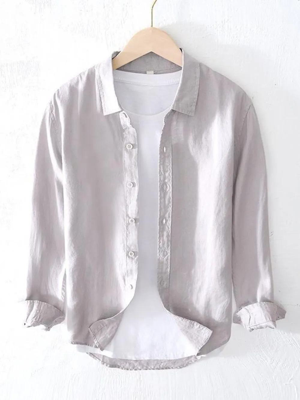 Men's Full Size Button Up Long Sleeve Shirt Plus Size