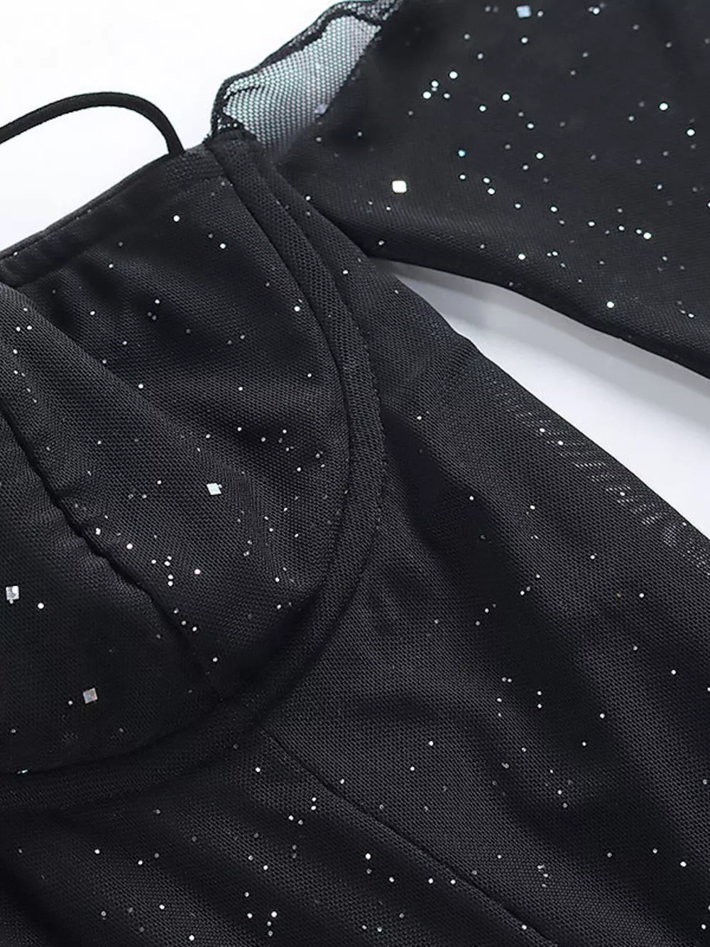 Glitter Mini Dress with Sleeves, image 11