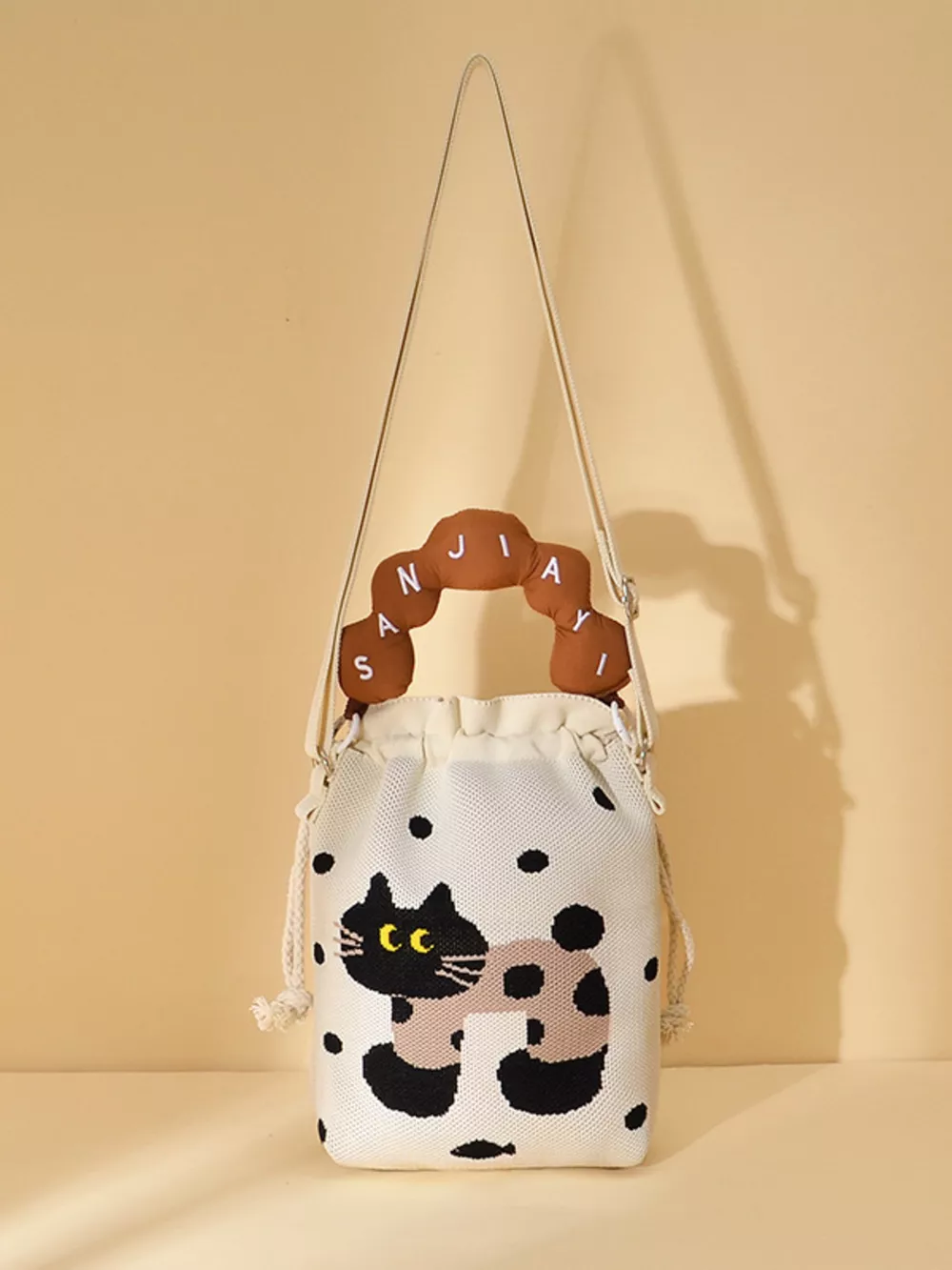 Drawstring Bucket Crossbody Bag, image 5