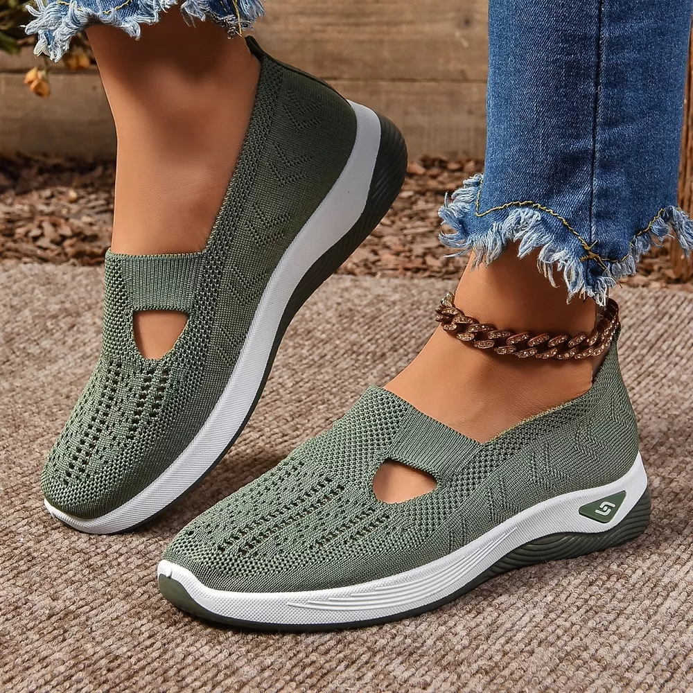 Round Toe Mesh Slip-Ons, image 7