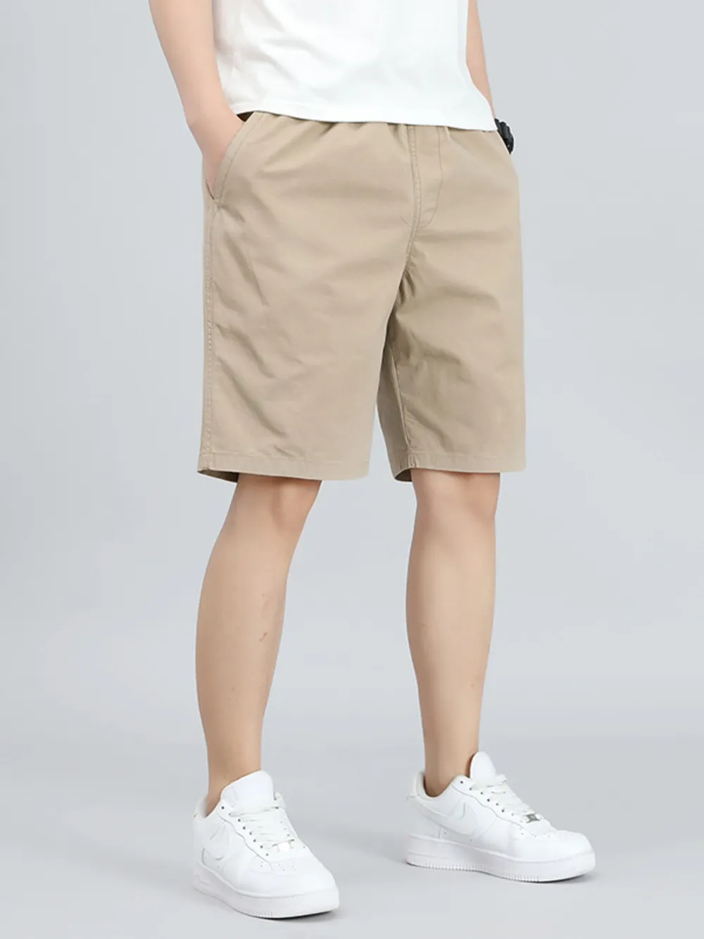 Men's Casual Elastic Waist Shorts, image 4