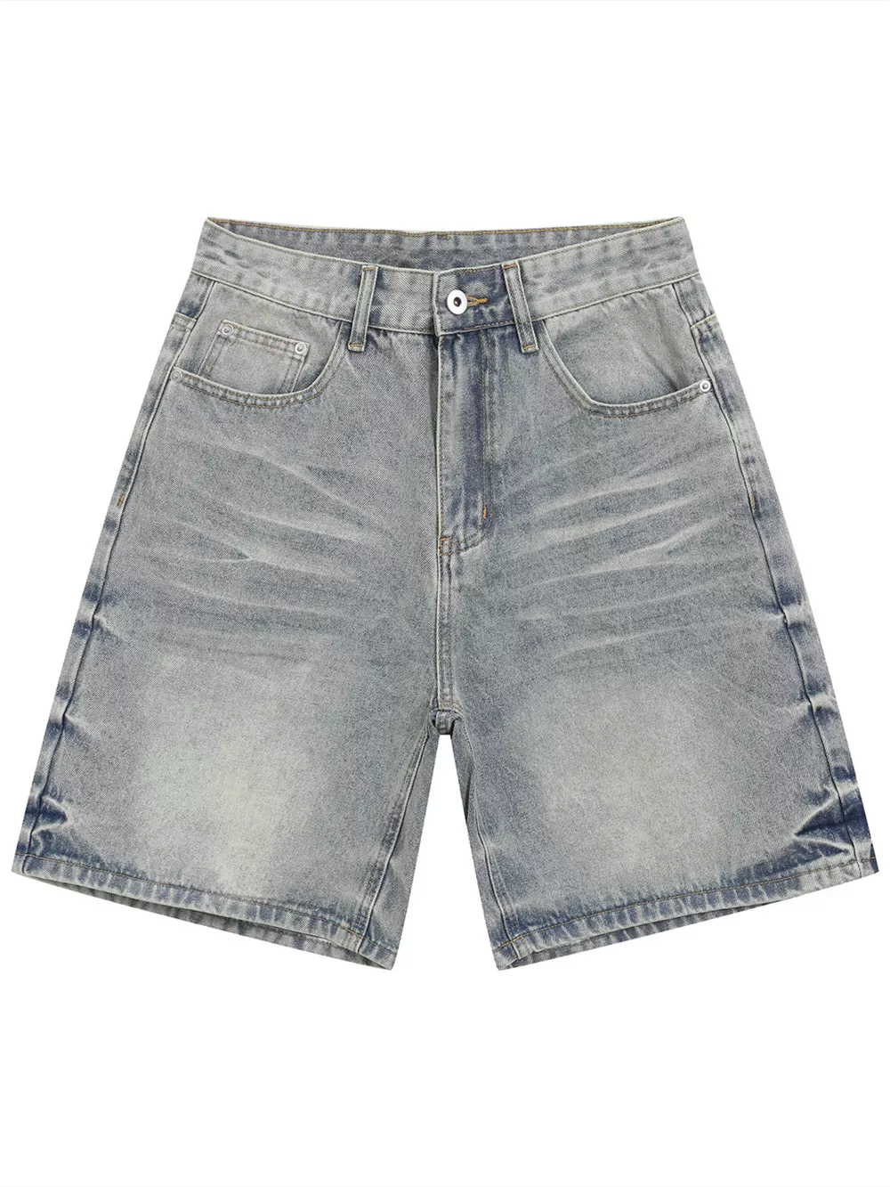 Men's Wash Relaxed Fit Denim Shorts, image 4