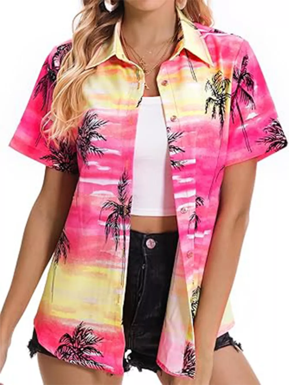 Plant Print Short Sleeve Shirt, image 5