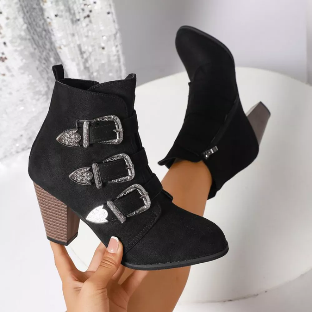Point Toe Block Heels Boots, image 4