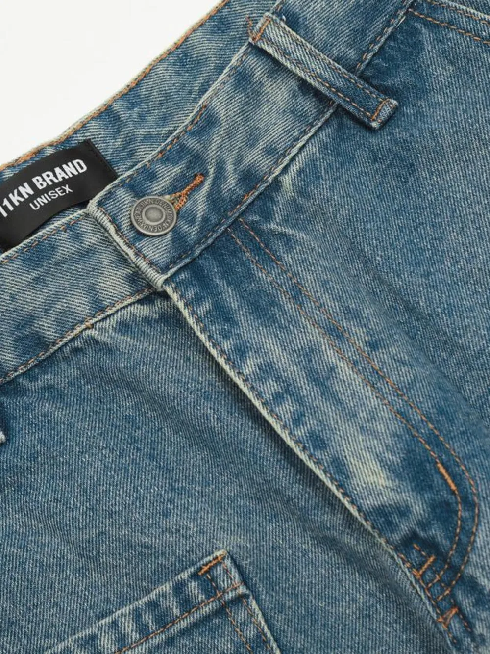 Men's Washed Multi-Pocket Cargo Jeans, image 10