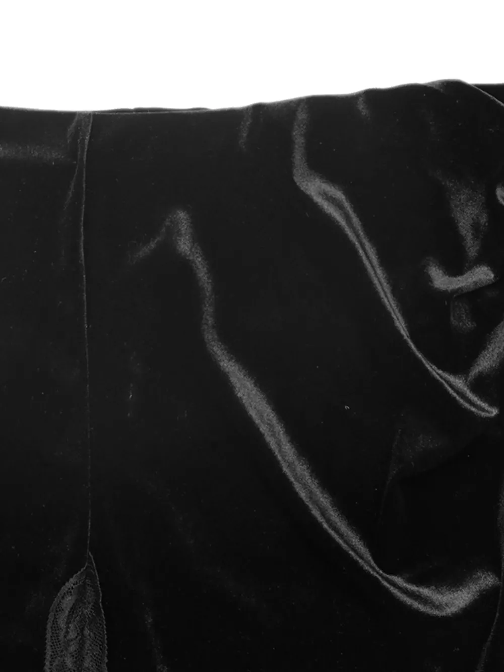 Velvet Mini Skirt with Lace Trim, image 8