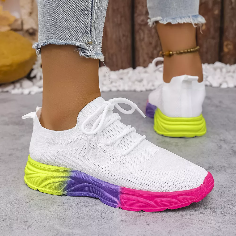 Lace Up Round Toe Sneakers, image 15