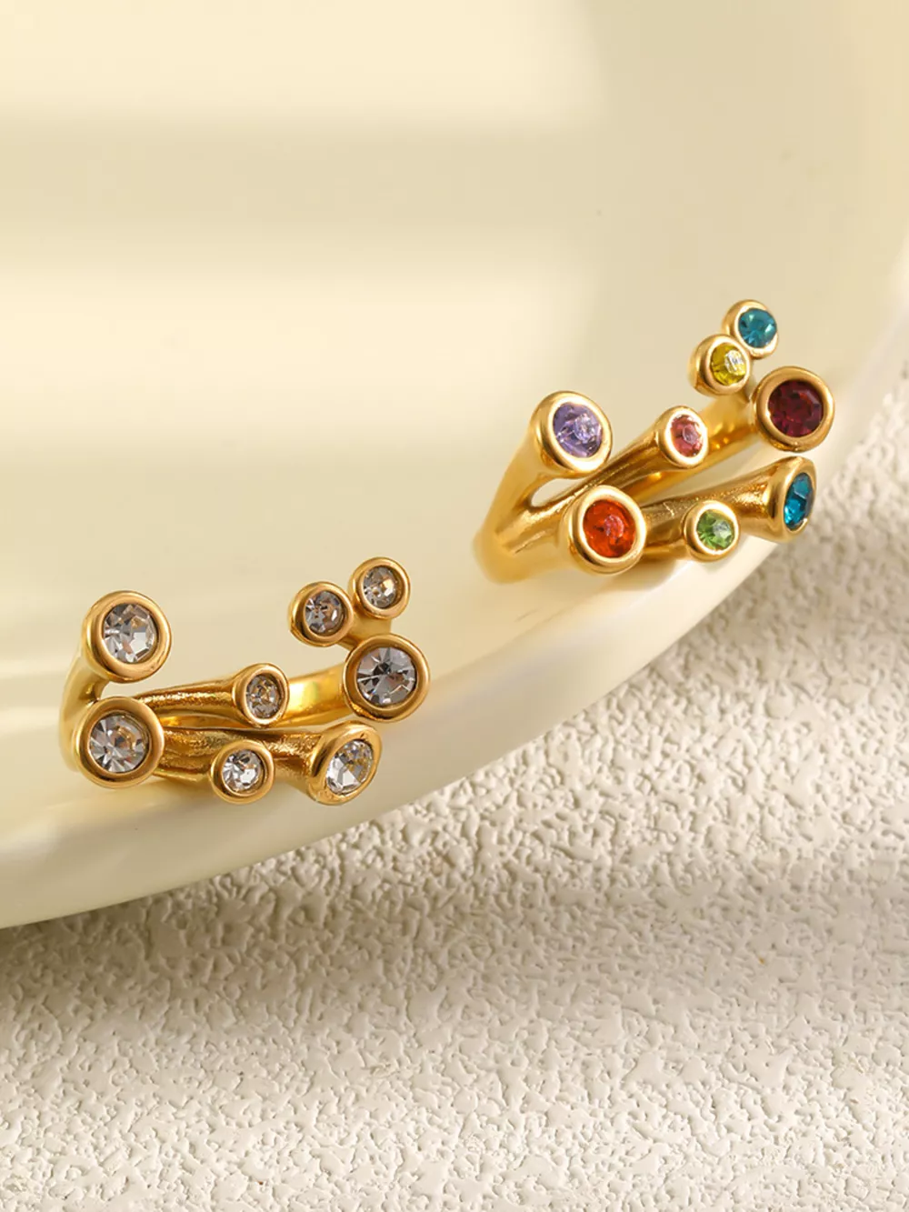 18K Gold-Plated Zircon Ring, image 5