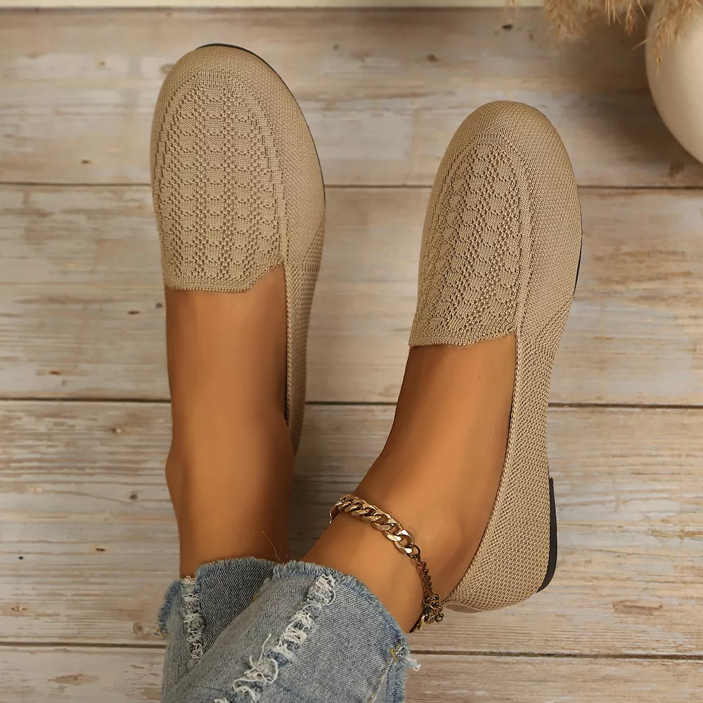 Breathable Knitted Slip-Ons