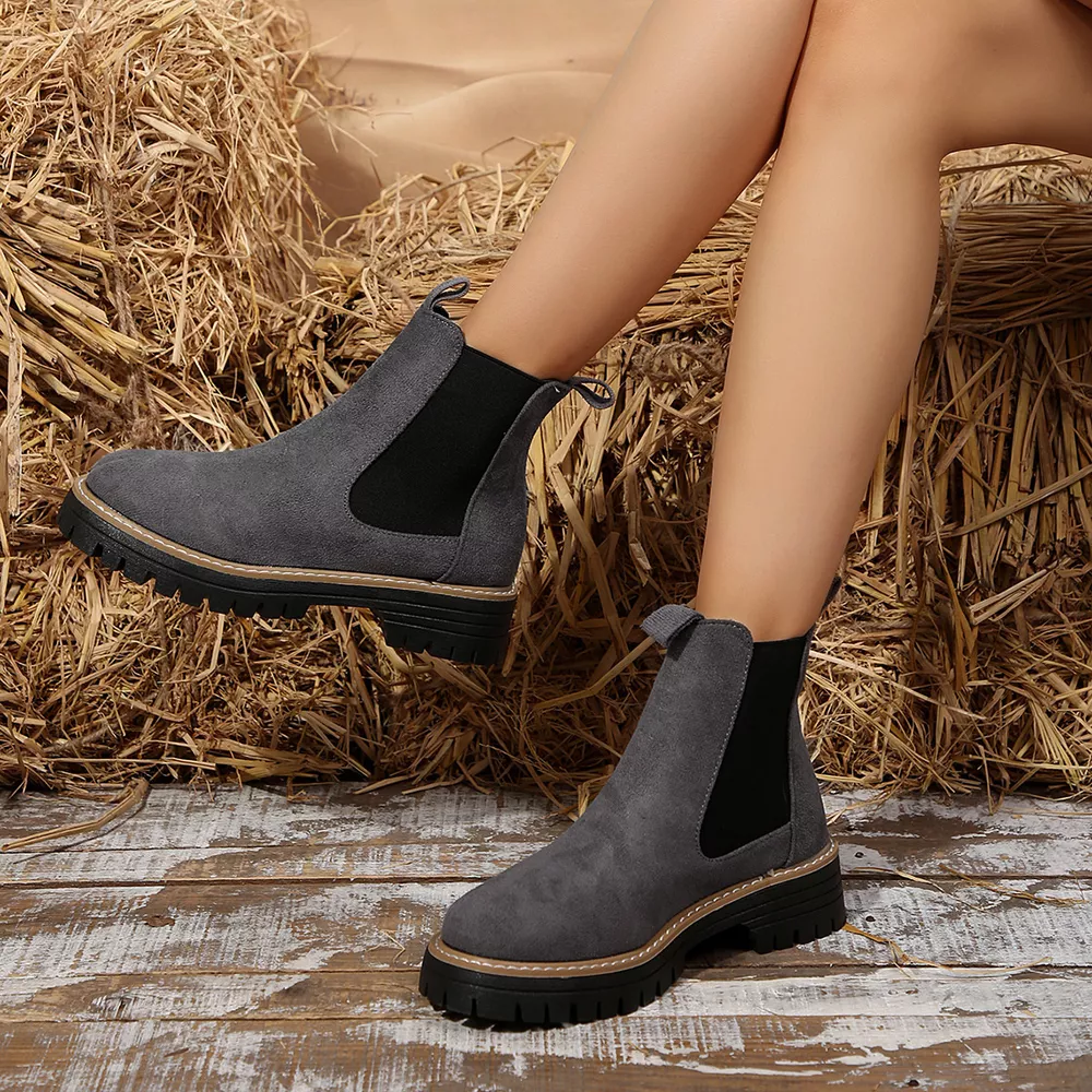 Round Toe Platform Boots, image 2