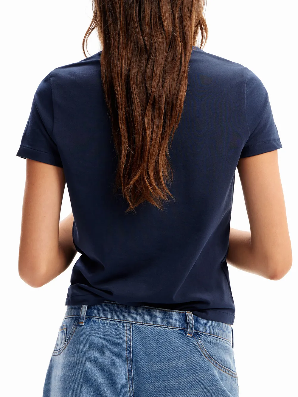 Flower Graphic Round Neck T-Shirt, image 7