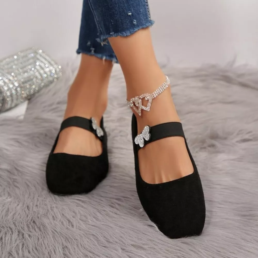 Square Toe Flats Slip-Ons