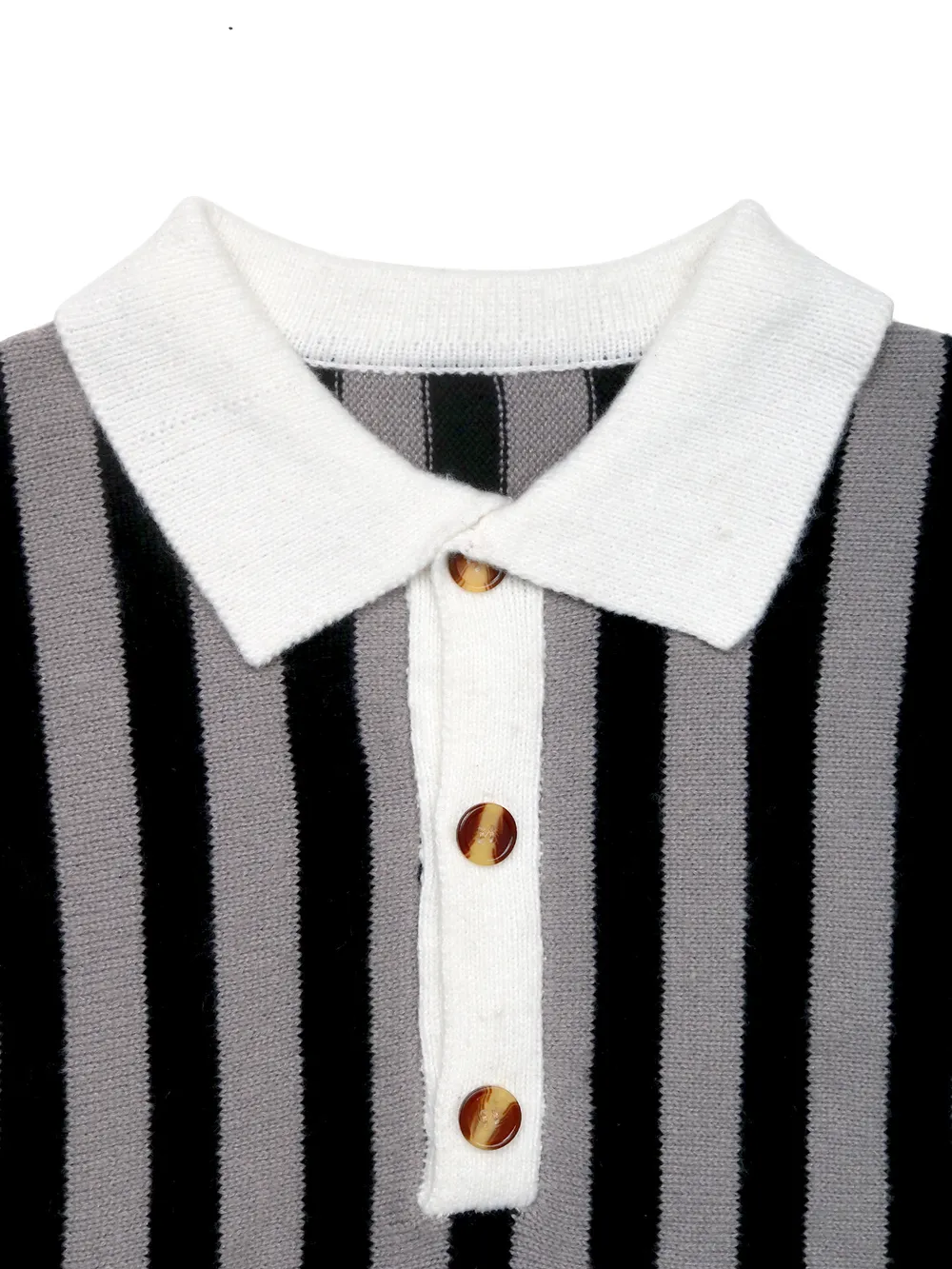 Striped Button Front Long Sleeve Sweater, image 7