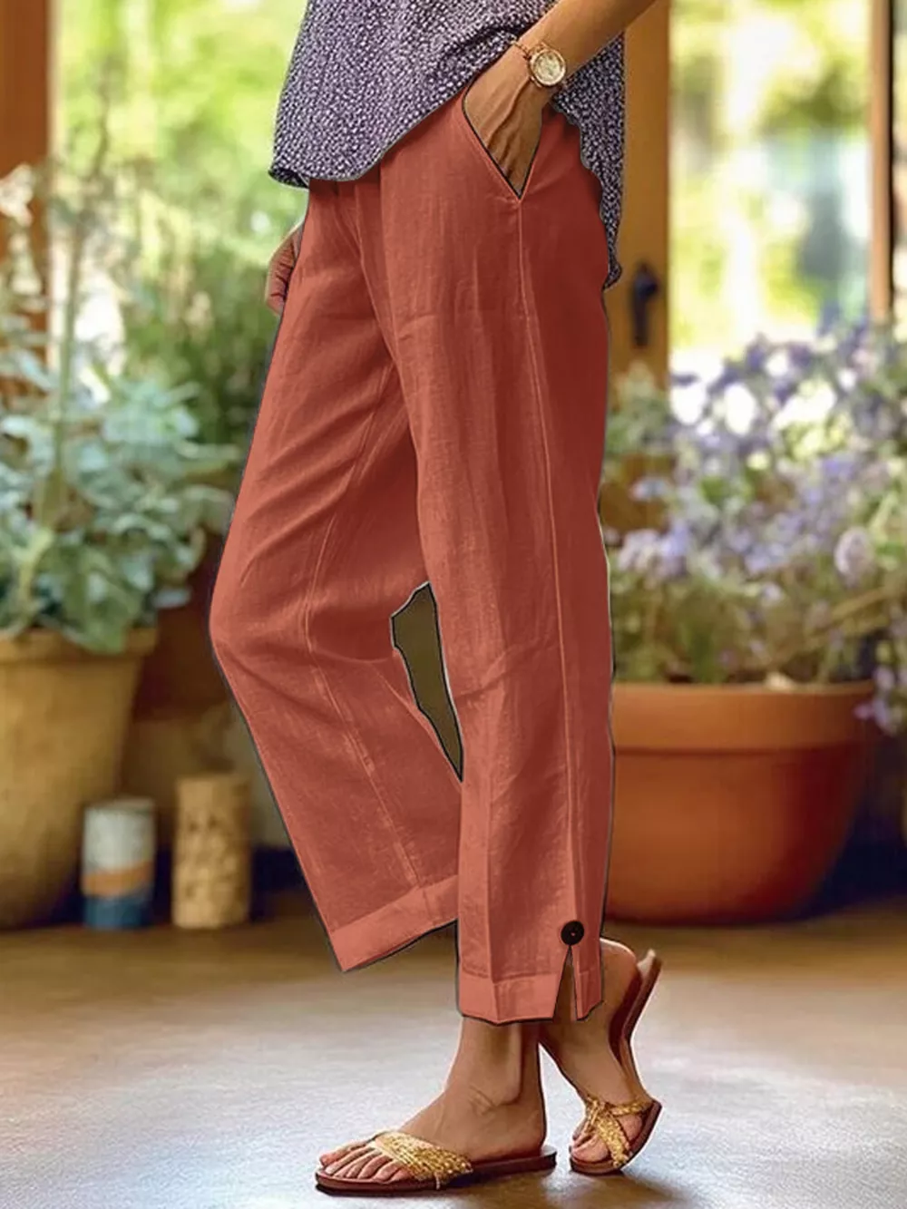 Full Size Casual Wide-Leg Pants Plus Size, image 11