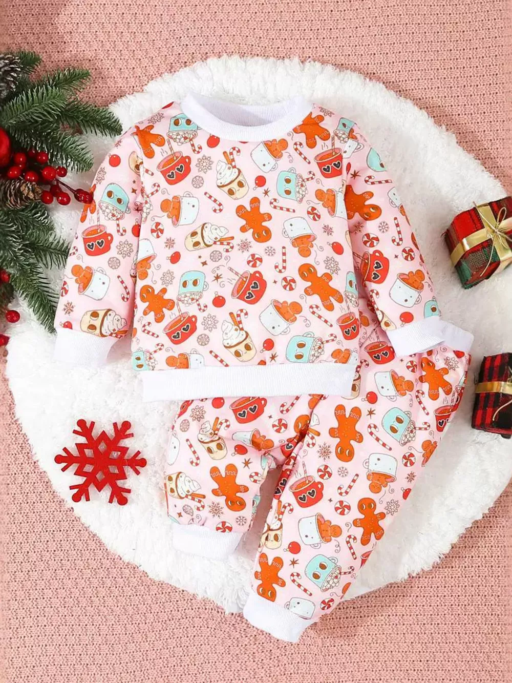 Children's Christmas Santa Print Long Sleeve Set, image 6