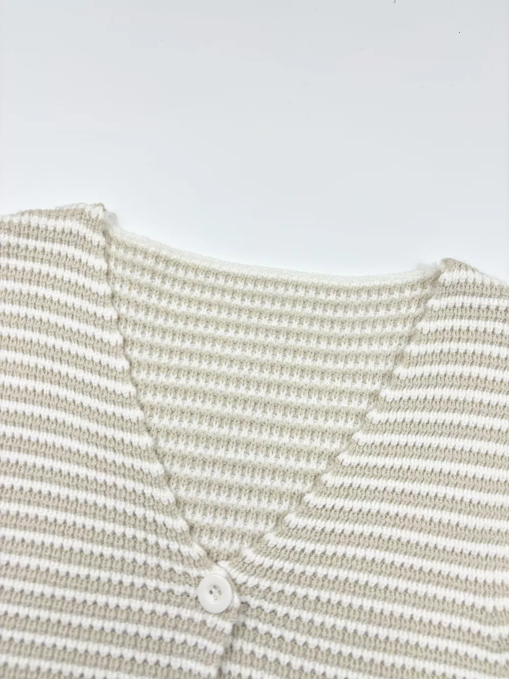 Striped Button-Down Cropped Sweater Vest, image 5
