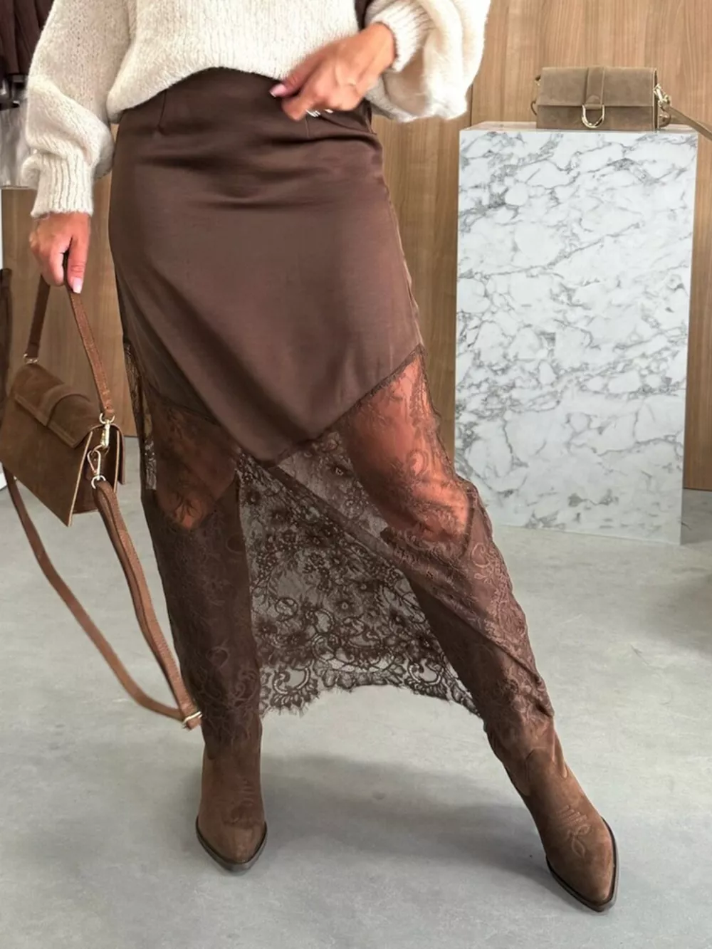 Lace Trim Skirt, image 4