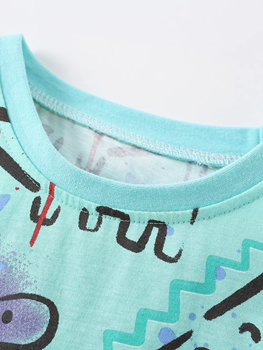 Children's Dinosaur Print Crew Neck Short Sleeve T-Shirt, image 2