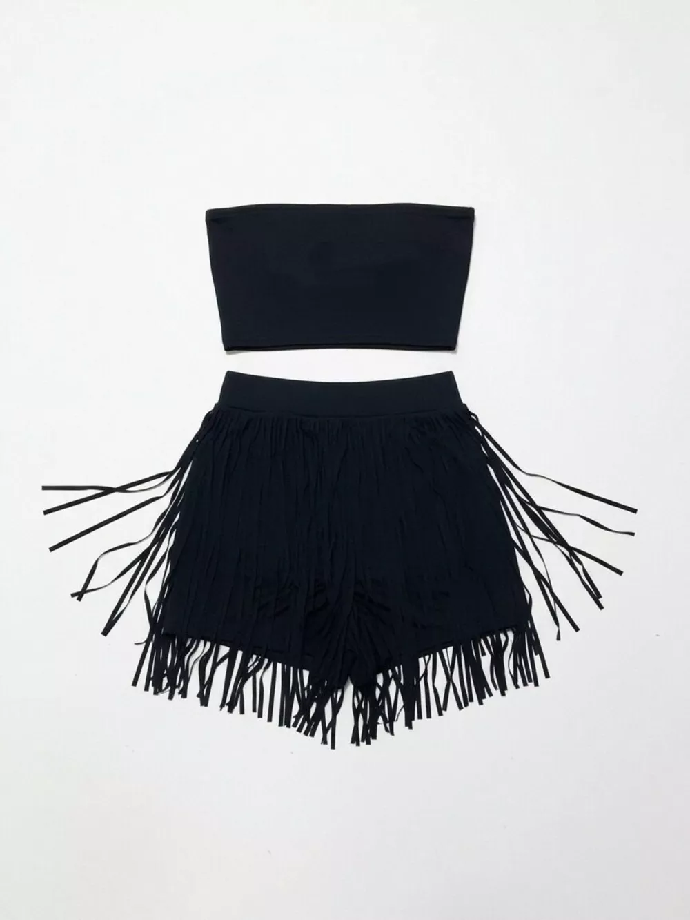 Tube Top and Fringe Shorts Set, image 6