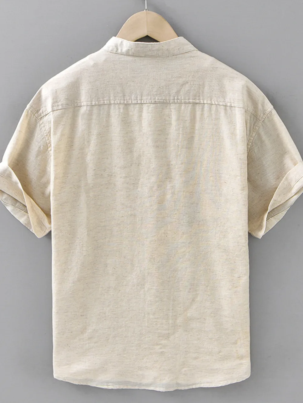 Men's Plus Size Casual Short Sleeve Button-Up Shirt, image 6