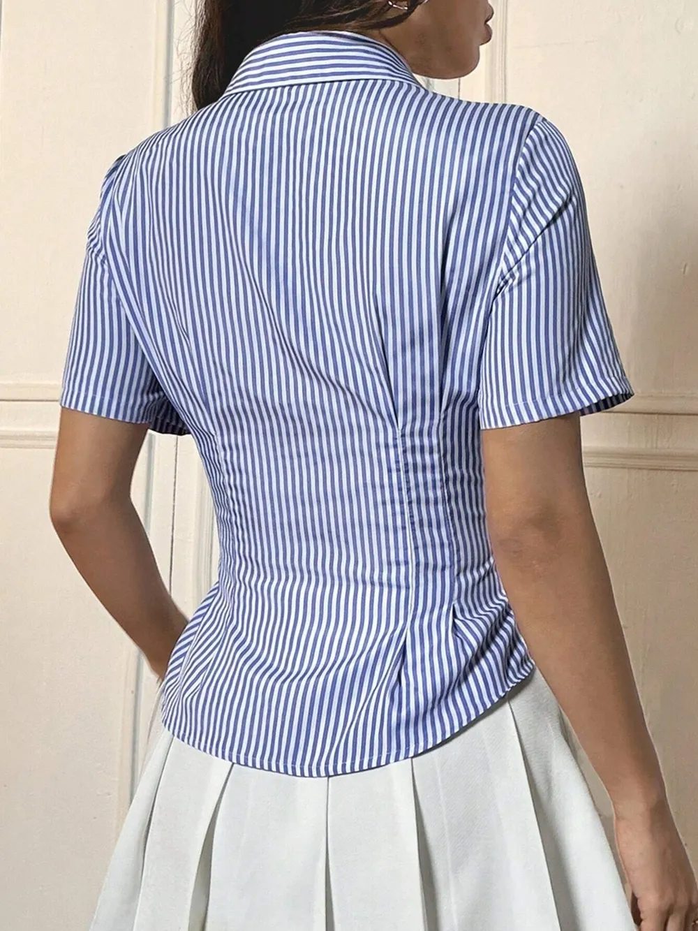 Gingham Short Sleeve Button-Up Shirt, image 10