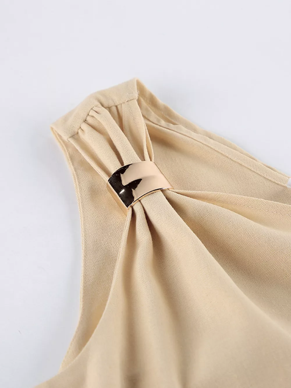 One-Shoulder Tie-Waist Top and Wide-Leg Pants Set, image 19