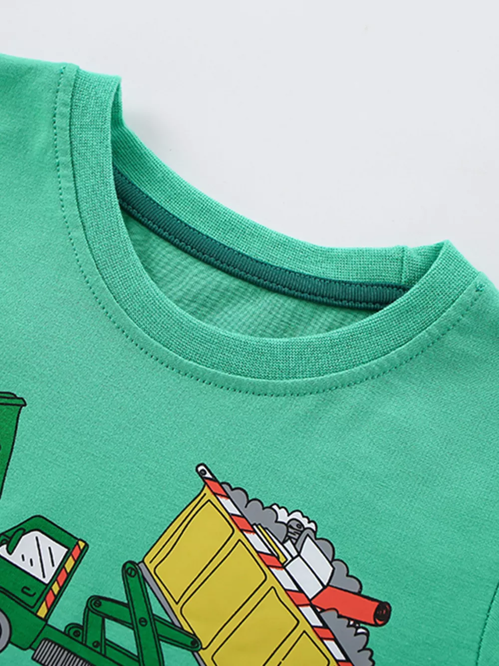 Children's Cartoon Garbage Truck Print Short Sleeve T-Shirt, image 2