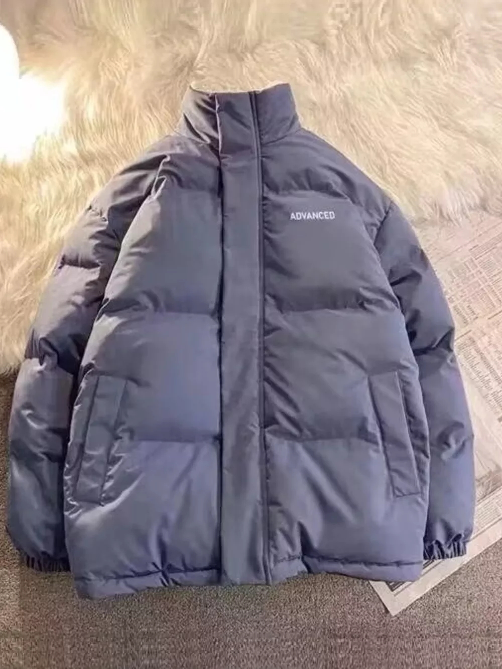 Men's Plus Size Zip Up Padded Winter Coat, image 3