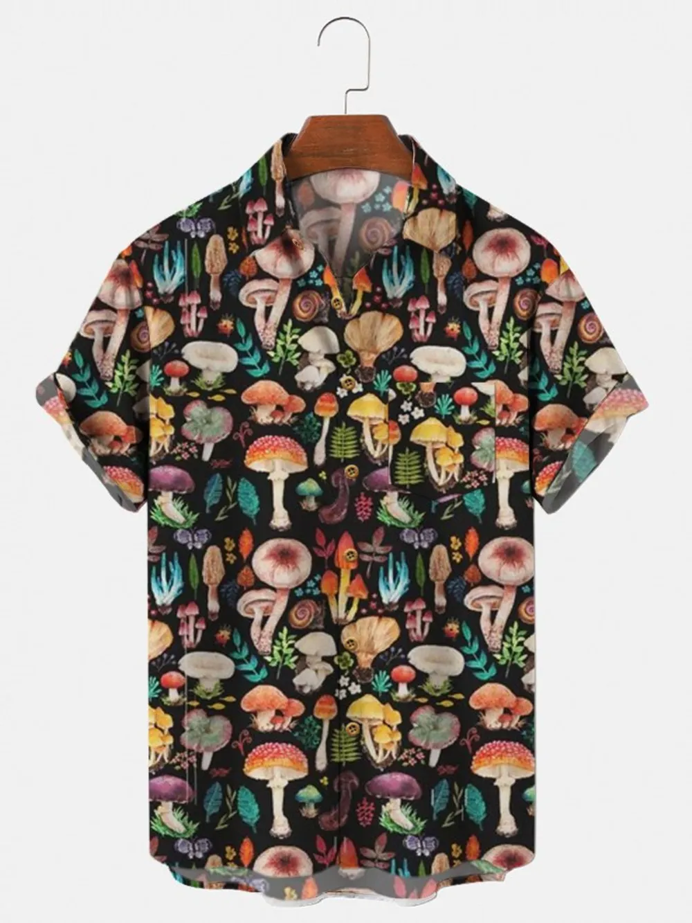 Men's Full Size Printed Button Up Shirt Plus Size, image 6