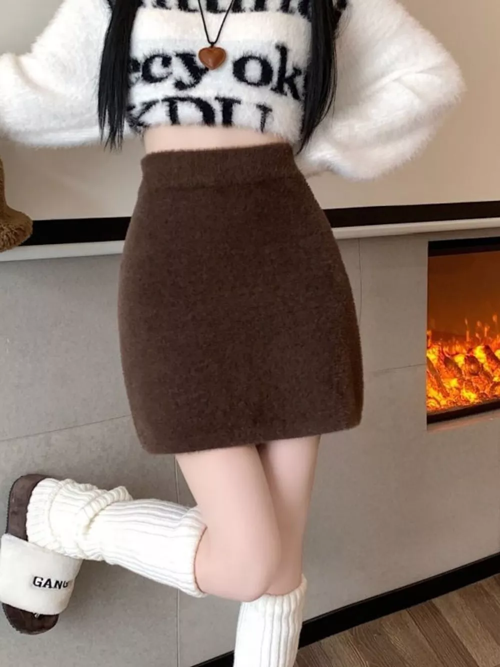 Plush Knit Mini Skirt, image 5