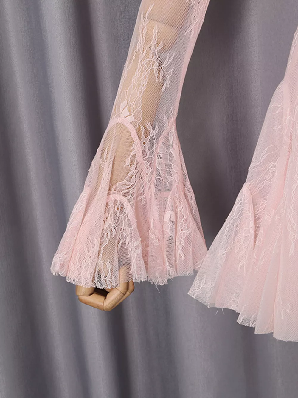 Lace Flare Sleeve Mini Dress, image 10