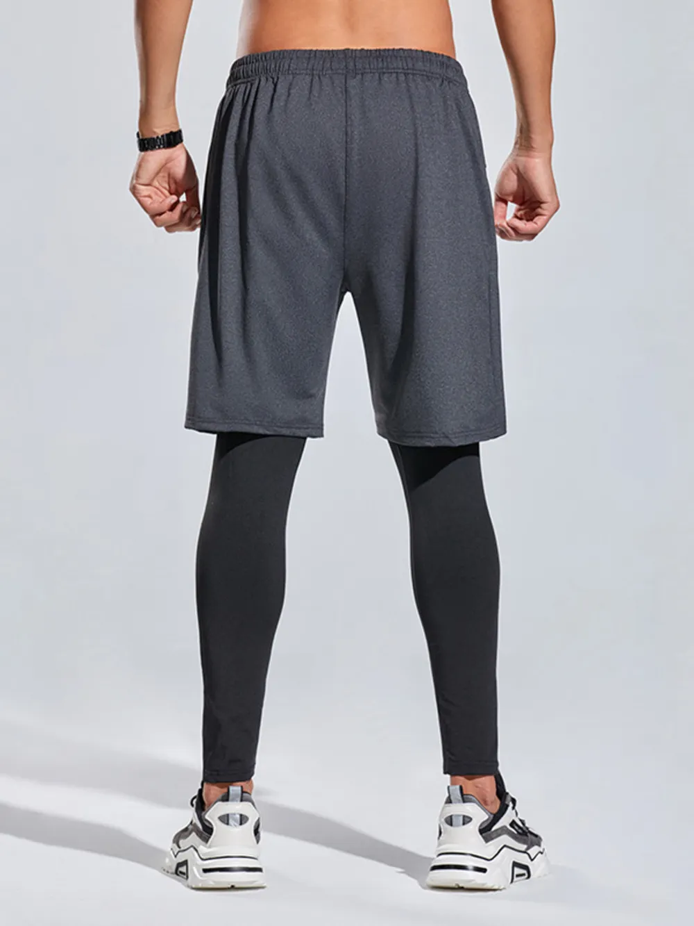 Men's Plus Size Elastic Waist Active Shorts, image 6