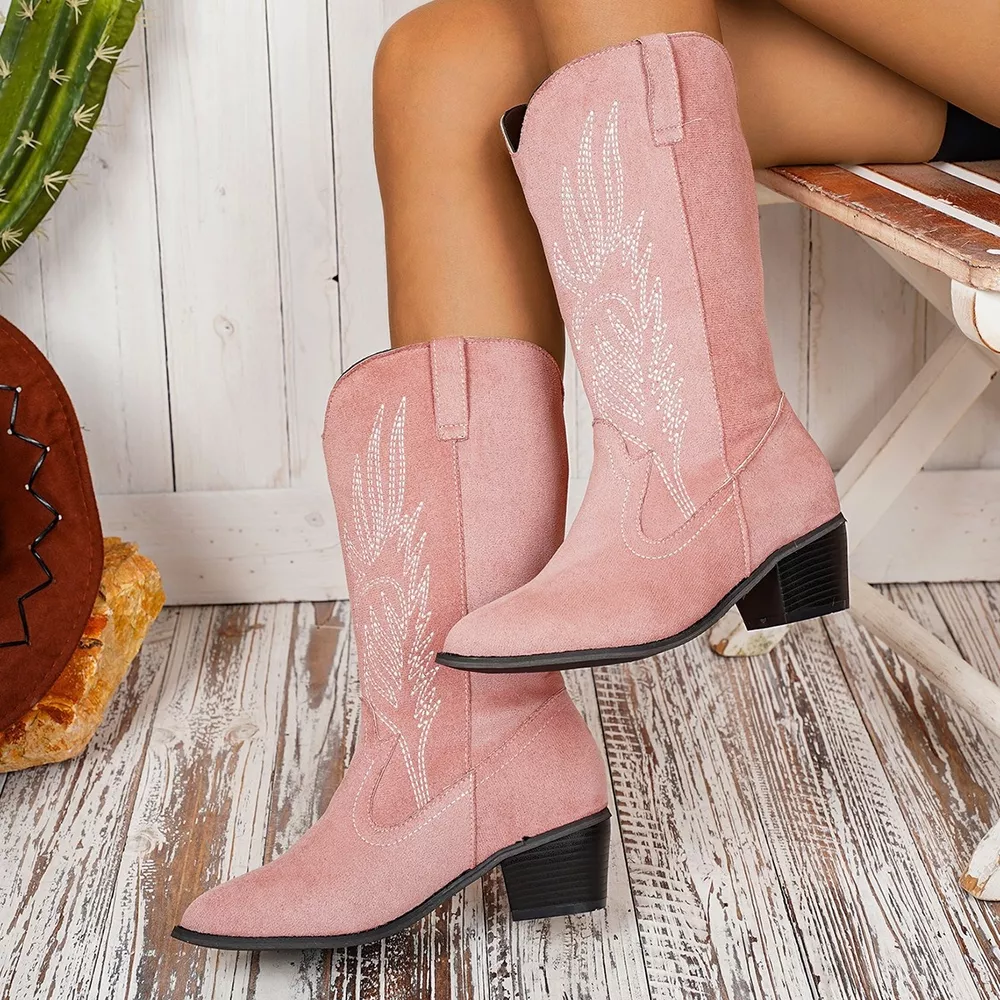 Point Toe Block Heels Boots, image 9