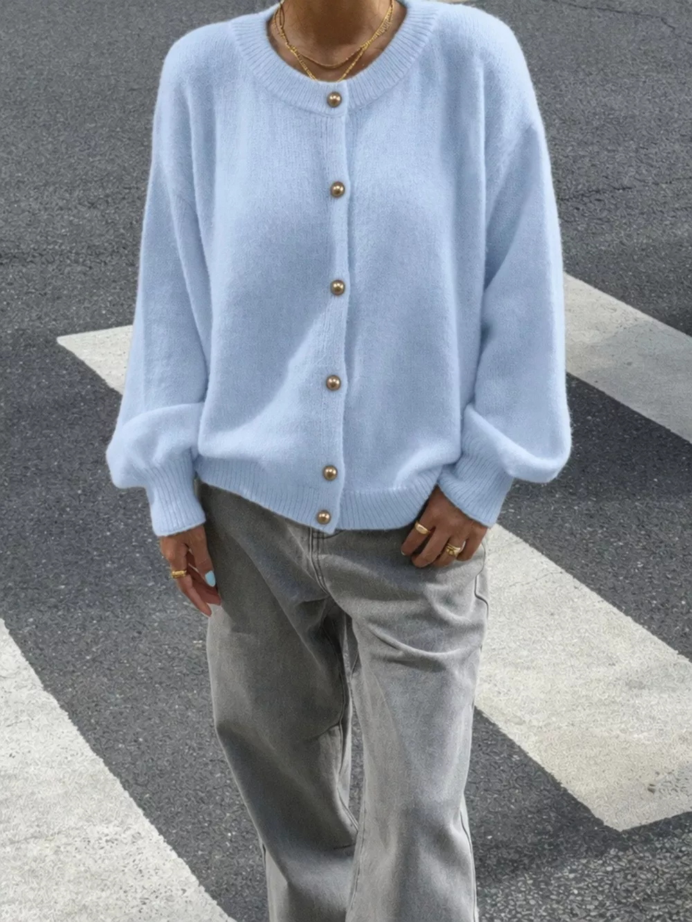 Classic Button-Down Knit Cardigan, image 31