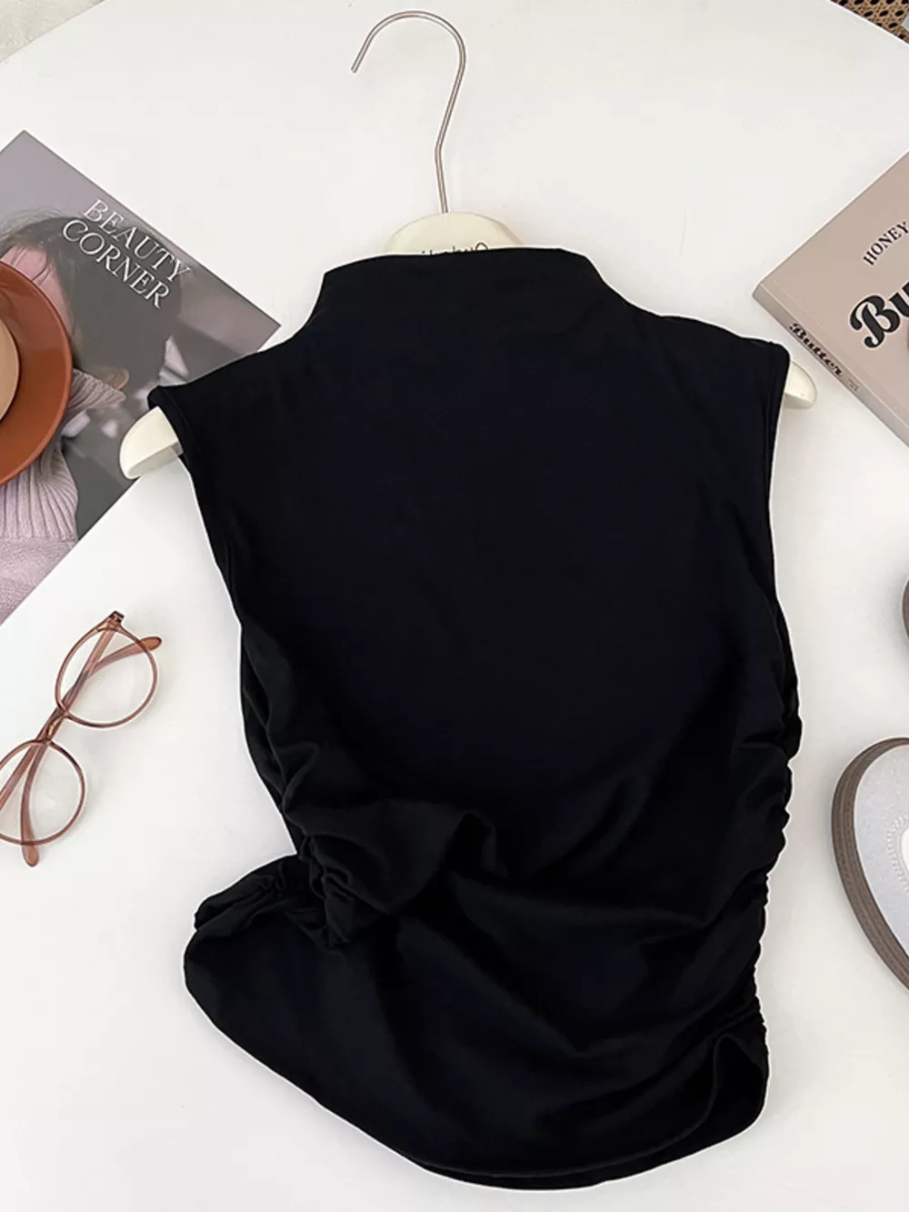 Ruched Mock Neck Tank, image 26
