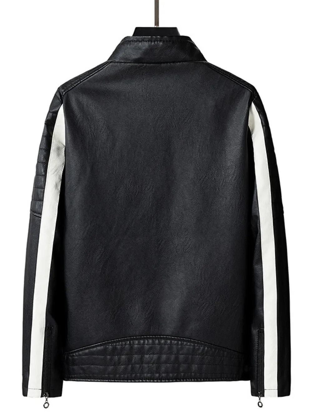 Men's Plus Size Zip Up Long Sleeve Contrast Jacket, image 2