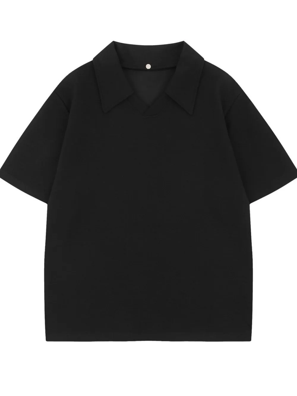 Men's Detachable Collar Short Sleeve Top