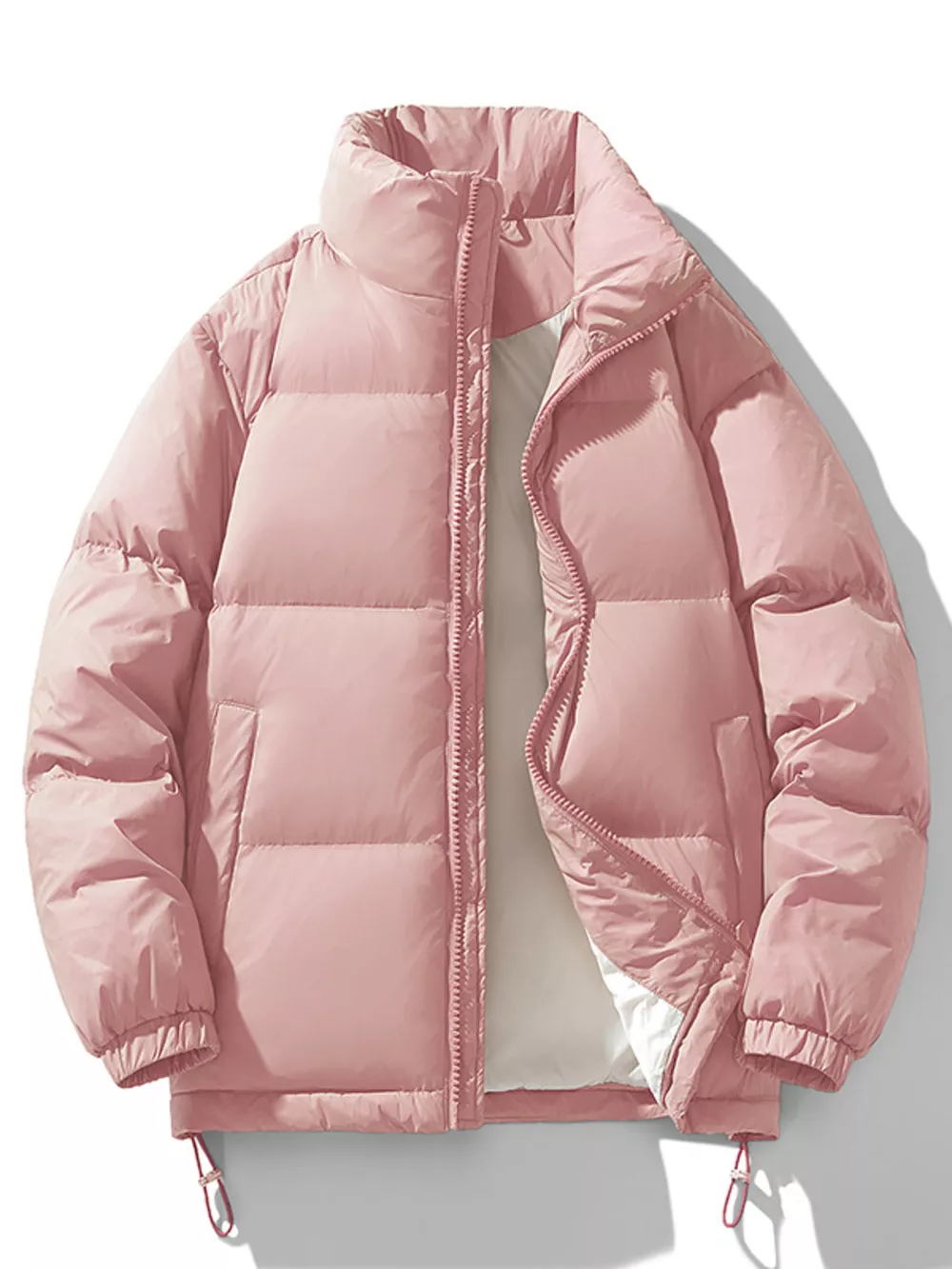 Men's Plus Size Zip Up Winter Puffer Jacket, image 4