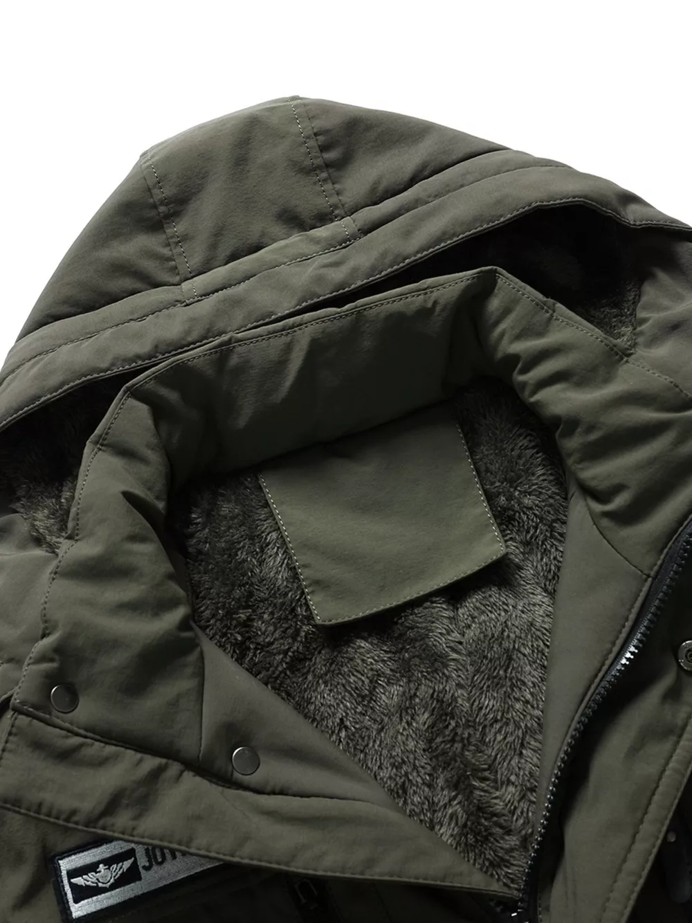 Men's Plus Size Winter Warm Hooded Padded Coat, image 10