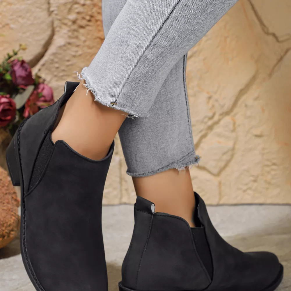 Point Toe Block Heels Ankle Boots, image 8