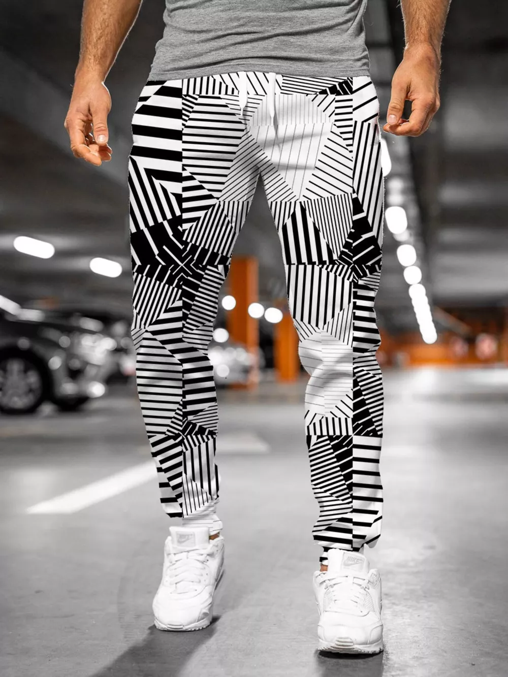 Men's Full Size Drawstring Loose Fit Joggers Plus Size, image 2