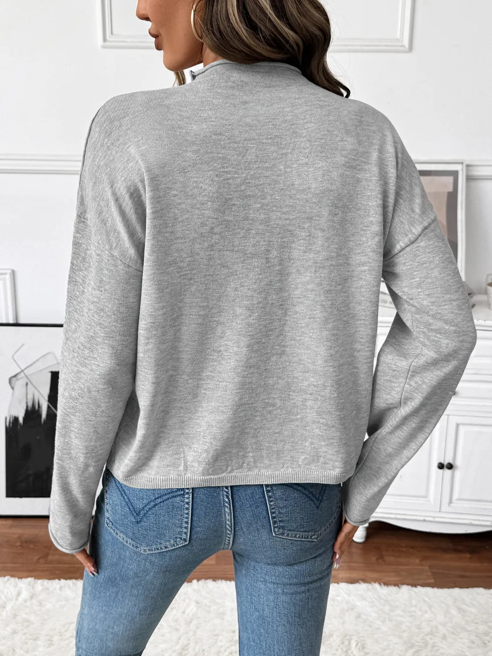 Button-Front Long Sleeve Cardigan, image 7