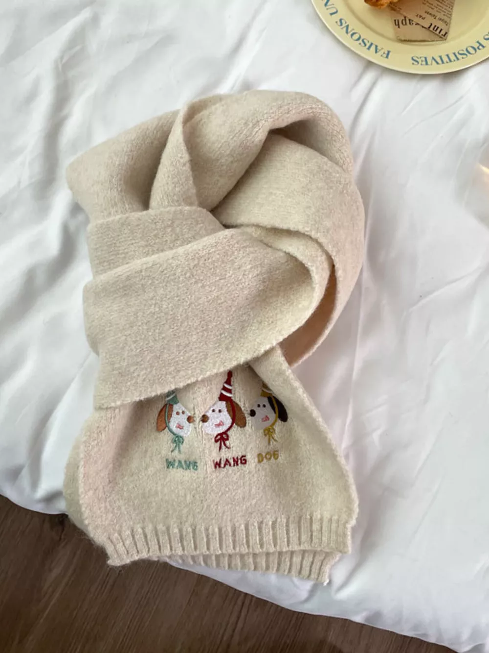 Embroidered Dog Plush Scarf, image 2