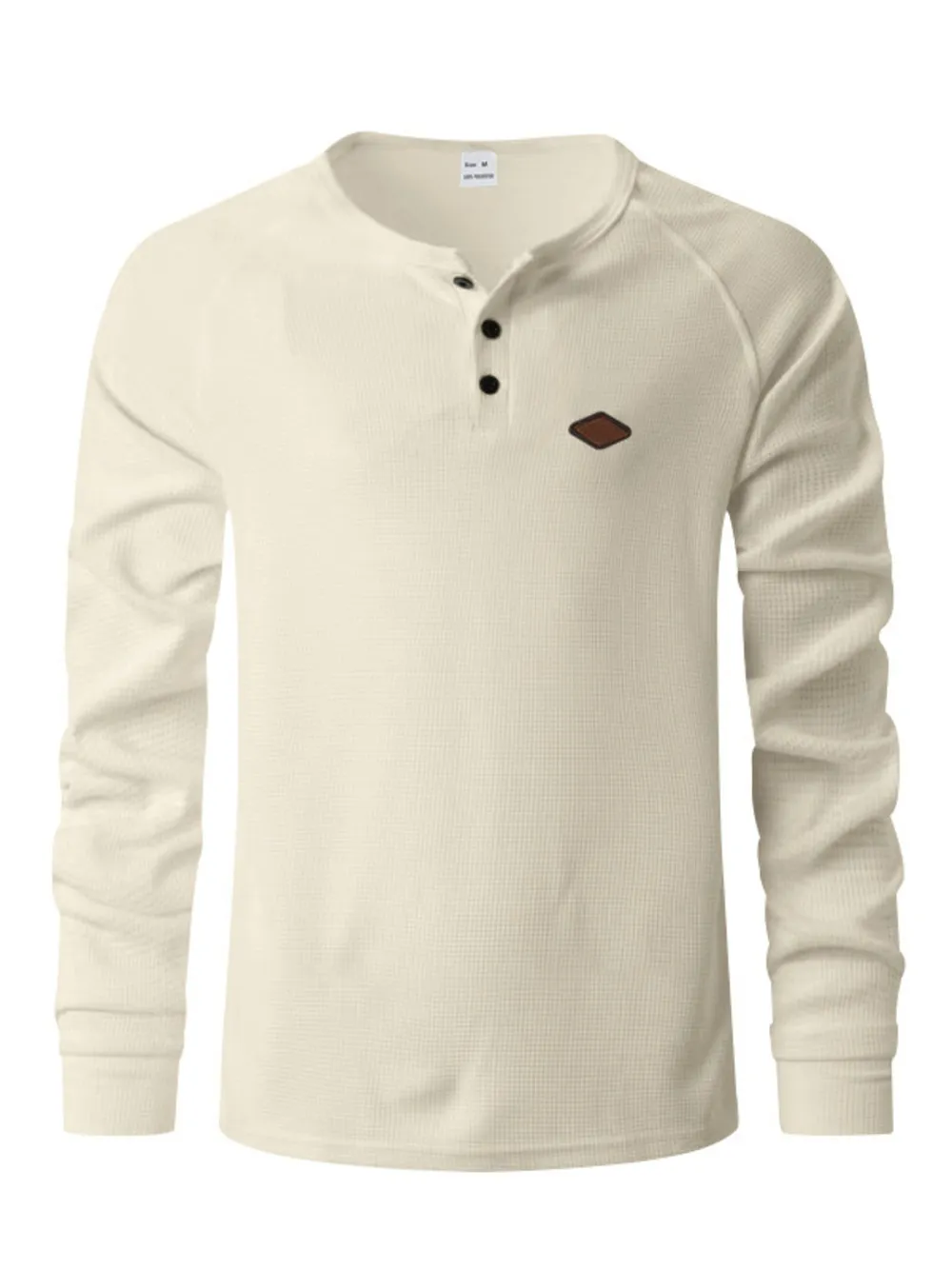 Men's Full Size Button Detail Long Sleeve T-Shirt Plus Size, image 2