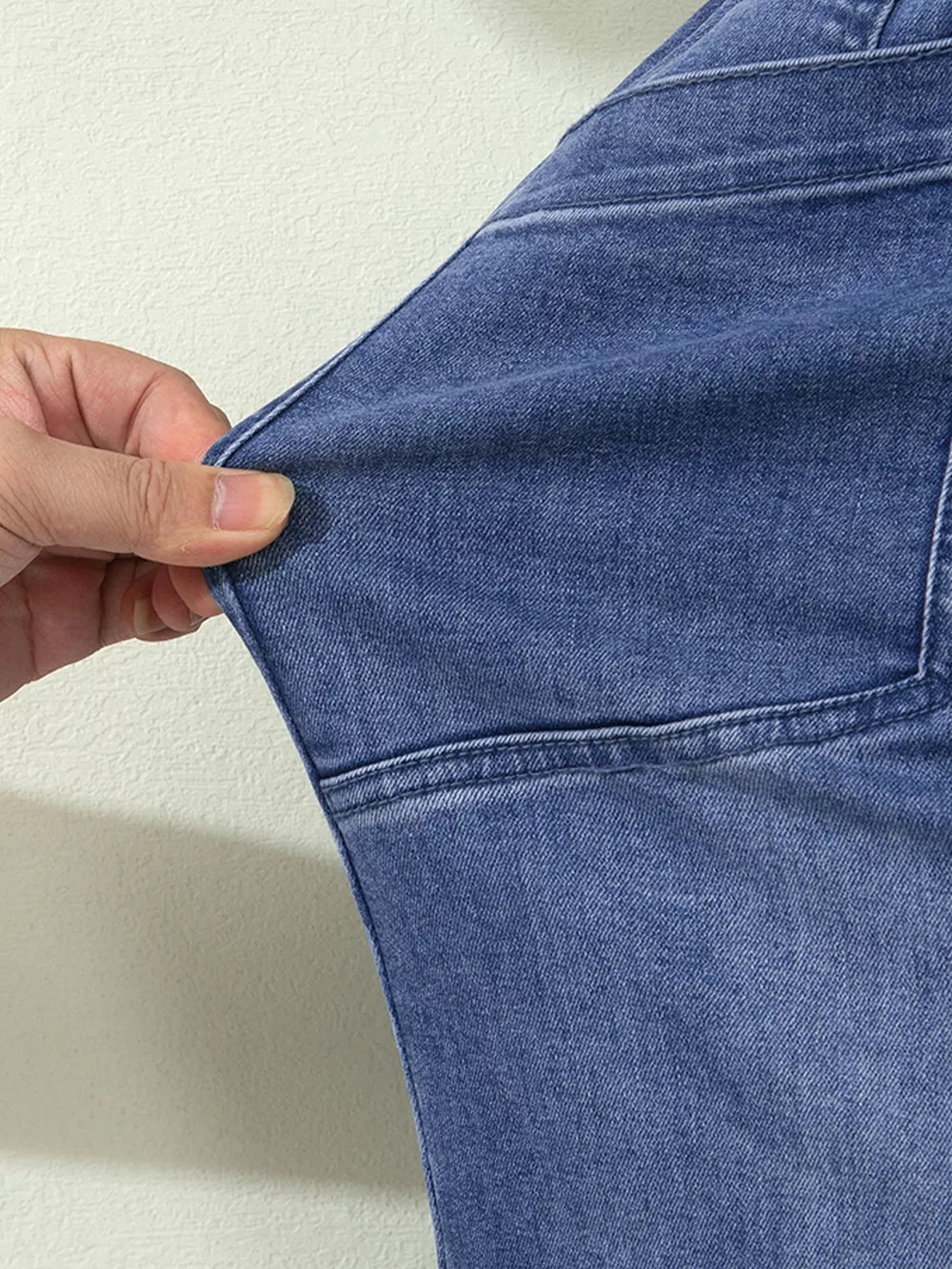Drawstring Waist Ankle Length Casual Jeans Regular Fit Pocket Detail Jeans, image 11