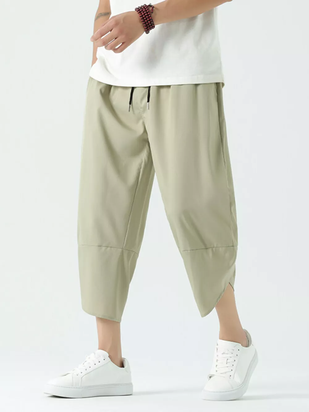 Men's Plus Size Casual Loose Cropped Pants, image 7