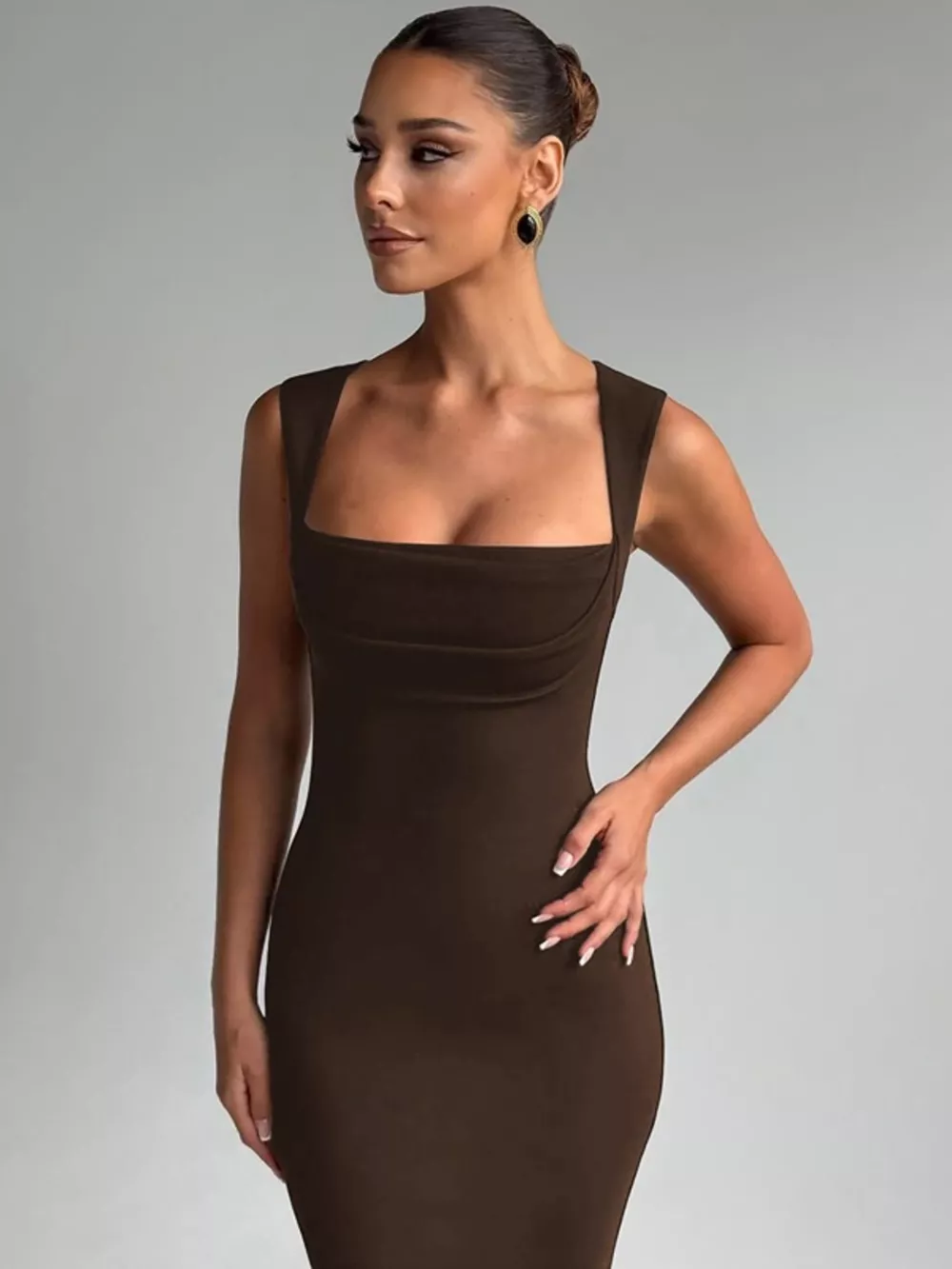 Square Neck Sleeveless Maxi Dress, image 6