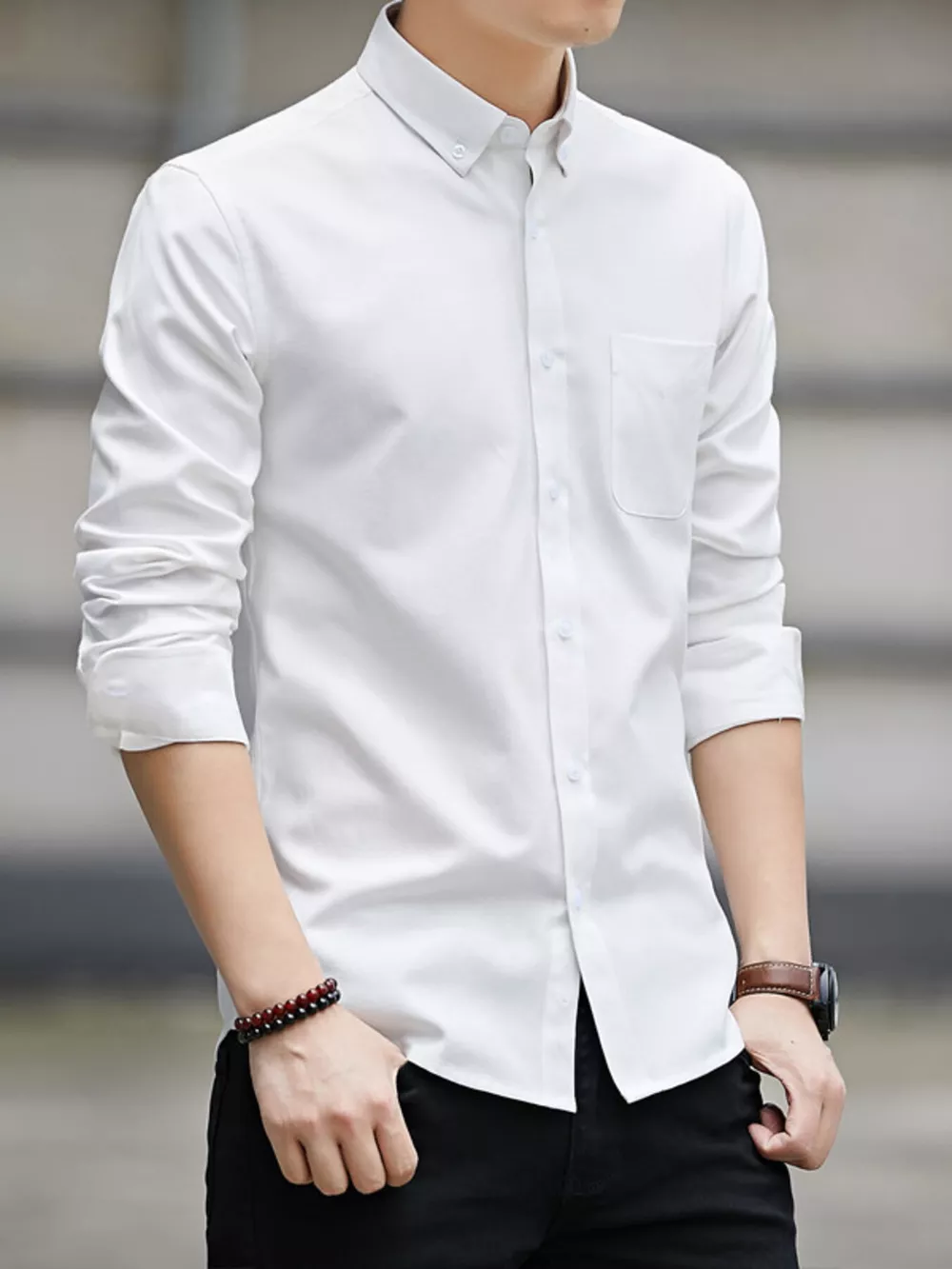 Men's Plus Size Casual Long Sleeve Shirt, image 5