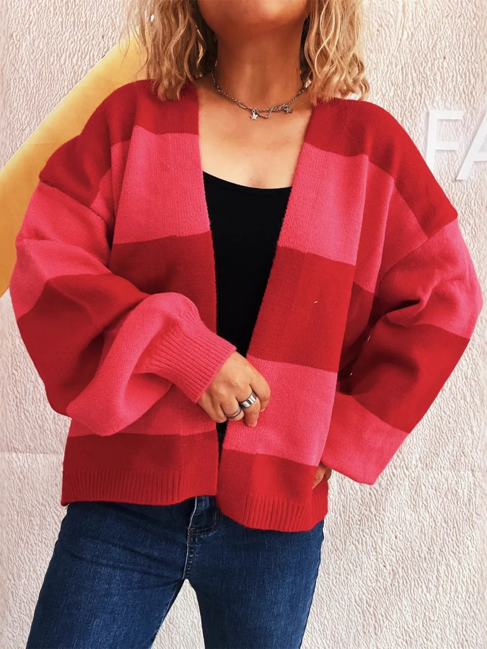 Color Block Open Front Cardigan, image 23
